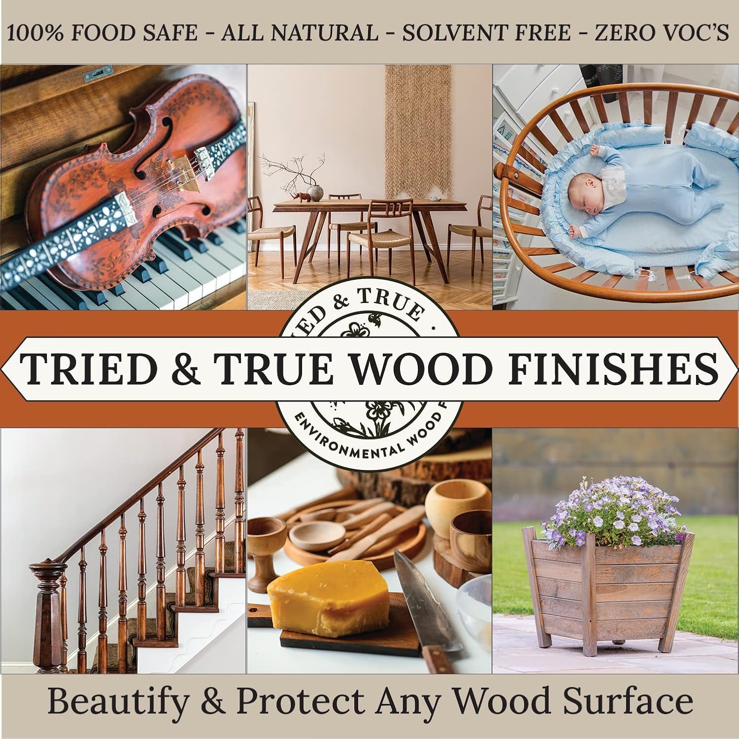 Original Wood Finish, Pint - Linseed Oil & Beeswax Blend, Ideal for All Woodwork, Long-Lasting Durability